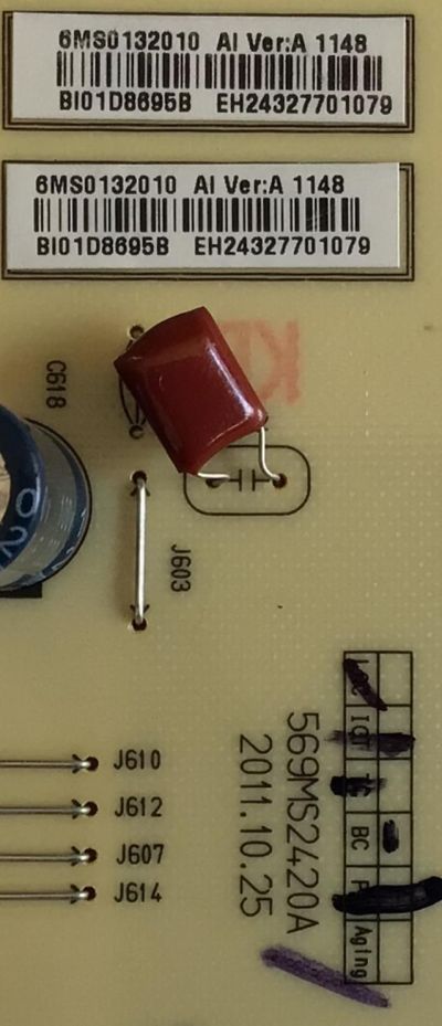 FUENTE DE PODER / INSIGNIA 6MS0132010 / 569MS2420A / 6MS0132011 / 6MS0132012 / 6MS0132013 / 6MS0132014 / MODELO NS-39L700A12 - Imagen 2